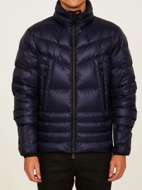 Moncler Canmore Quilted Down Jacket in Blue at Cettire