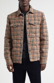 Moncler Gelt Check Virgin Wool Puffer Down Shirt Jacket at Nordstrom