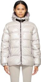 Moncler Genius 6 Moncler 1017 ALYX 9SM Silver Down Iridescent Buckle Jacket at ssense