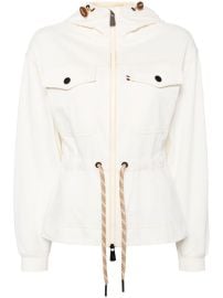 Moncler Grenoble zip-up Hoodie White at Farfetch