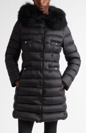 Moncler Hirmafur Hooded Down Puffer Jacket with Removable Genuine Shearling Trim at Nordstrom