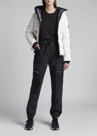 Moncler Tharon Hooded Logo Text Puffer Jacket - at Bergdorf Goodman