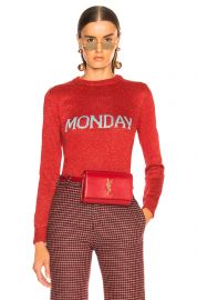 Monday Lurex Crewneck Sweater at Forward