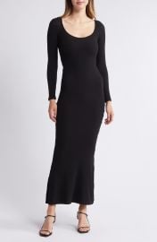 Money Long Sleeve Sculpting Knit Maxi Dress at Nordstrom