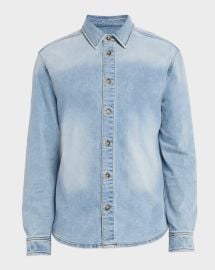 Monfrere Mens Flynn San Vicente Denim Button Down Shirt at Neiman Marcus