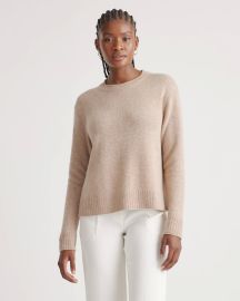 Mongolian Cashmere Boxy Crewneck Sweater at Quince