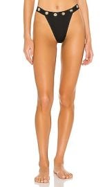 Monica Hansen Beachwear Material Girl High Cut Bikini Bottom in Black at Revolve