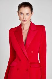 Monica Red Blazer Dress NADINE MERABI at Nadine Merabi