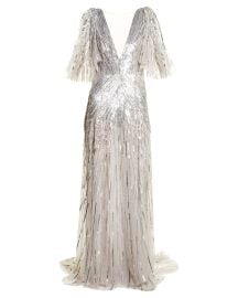 Monique Lhuillier Sequin Illusion Gown at Neiman Marcus