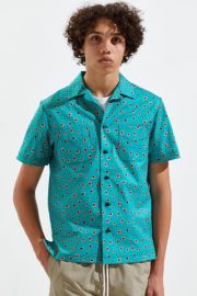 Monitaly Night Jungle Vacation Short Sleeve Button-Down Shirt Canada at Urban Outfitters