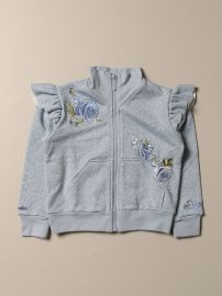 Monnalisa sweatshirt with floral embroidery at Giglio