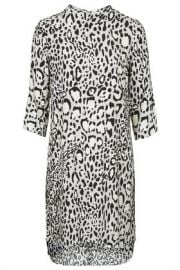 Monochrome Animal Print High Neck Dress at Topshop