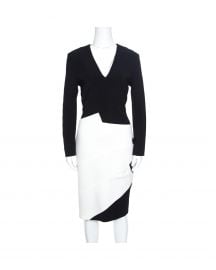 Monochrome Colorblock Dress by Roland Mouret at Roland Mouret