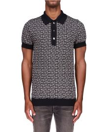 Monogram Knit Polo Shirt by Balmain at Neiman Marcus