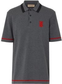 Monogram Motif Tipped Cotton Jersey Polo Shirt at Farfetch