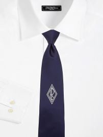 Monogram Silk Tie by Ralph Lauren at Saks Fifth Avenue