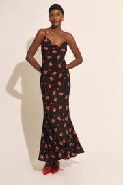 Monroe Cowl Neck Maxi Dress In Black Fl Bardot at Bardot