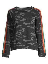 Monrow - Camo Vintage Raglan Sweatshirt at Saks Fifth Avenue