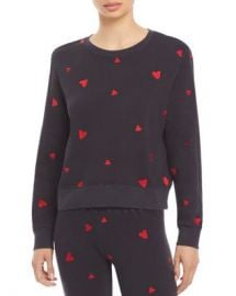 Monrow Embroidered Hearts Sweatshirt Women - Bloomingdale s at Bloomingdales