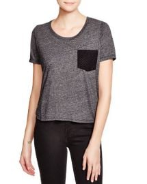 Monrow Eyelet Pocket Tee at Bloomingdales