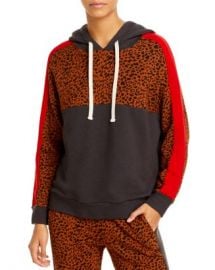 Monrow Leopard Spot Colorblock Hoodie Women - Bloomingdale s at Bloomingdales