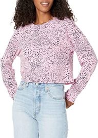 Monrow Mini Cheetah Boyfriend Sweatshirt at Amazon