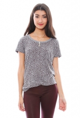 Monrow grey leopard tee at Singer 22