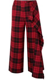 Monse - Cropped tartan wool wide-leg pants at Net A Porter