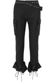 Monse   Eyelet-embellished wool-blend skinny pants at Net A Porter