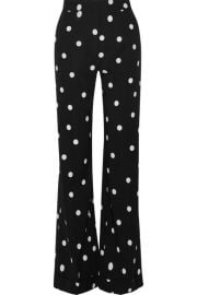 Monse   Polka-dot silk-blend crepe wide-leg pants at Net A Porter