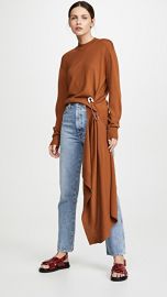 Monse Asymmetric Pin Crew Neck at Shopbop