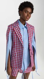 Monse Check Tied Backsleeve Jacket at Shopbop