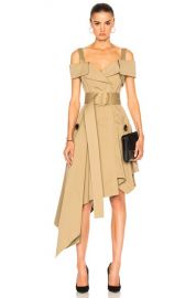 Monse Cotton Canvas Dress in Khaki   FWRD at Forward