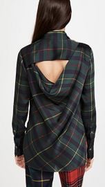 Monse Cowl Back Plaid Blouse at Shopbop