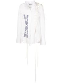 Monse Crooked lace-up Shirt - at Farfetch