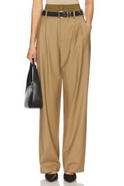 Monse Double Waistband Pants In Dark Khaki at Revolve