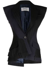 Monse Pinstriped Panelled Cotton Waistcoat - at Farfetch