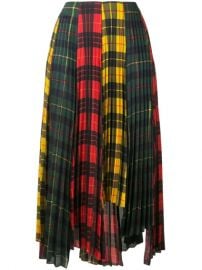 Monse Plaid colour-block Pleated Skirt - Farfetch at Farfetch