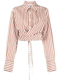 Monse Striped Cropped Shirt - at Farfetch