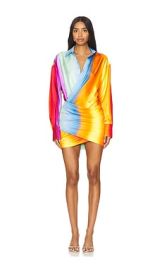 Monse Wrapped Shirt Dress In Multi at Revolve