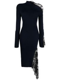 Monse floral-lace Ribbed Wool Dress - at Farfetch