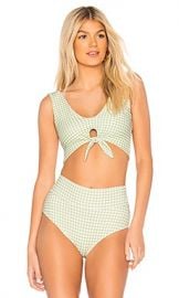 Montce Swim Kim Top in Vert Gingham from Revolve com at Revolve