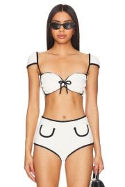 Montce Swim X Olivia Culpo Cabana Bows Bikini Top at Revolve