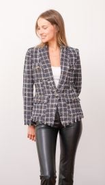 Monte Plaid Tweed Blazer at Central Park West