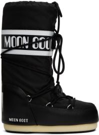 Moon Boot Black Icon Boots SSENSE at Ssense