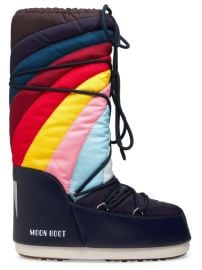 Moon Boot Icon Rainbow Snow Boots in Navy Multi at Saks Off 5th