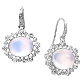 Moon Quartz Earrings with Champagne Diamonds by Syna at 1stdibs