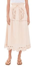 Moon River Eyelet Detail Skirt Cream S at Shopbop