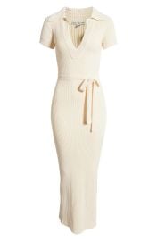 Moon River Rib Pencil Dress in Cream at Nordstrom