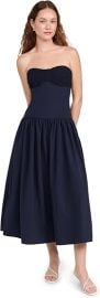 Moon River Sleeveless Shirred Midi Dress at Amazon